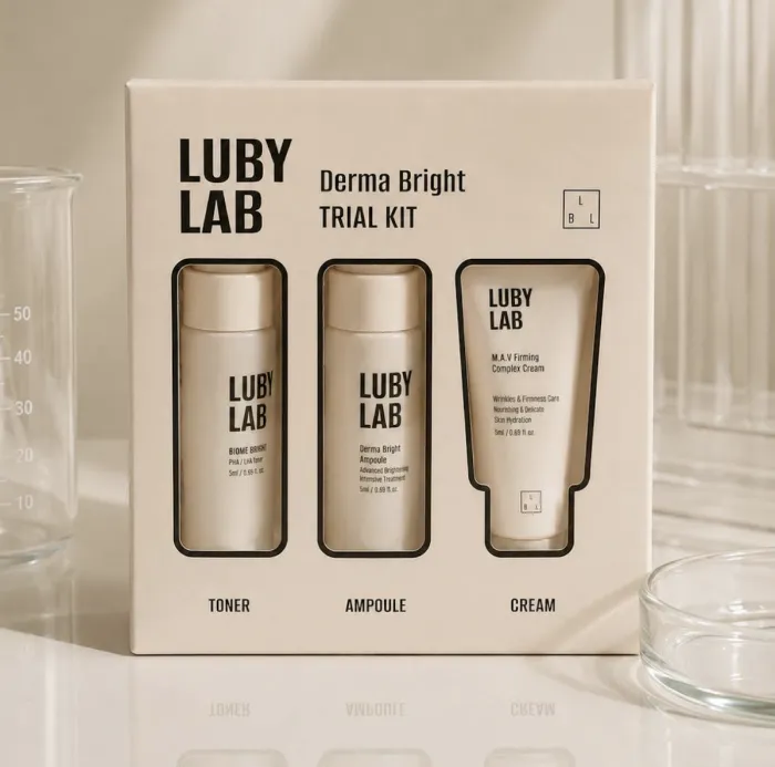 Міні Кіт для відновлення та освітлення шкіри - LUBYLAB Derma Bright Trail Kit 15 мл * 3 шт