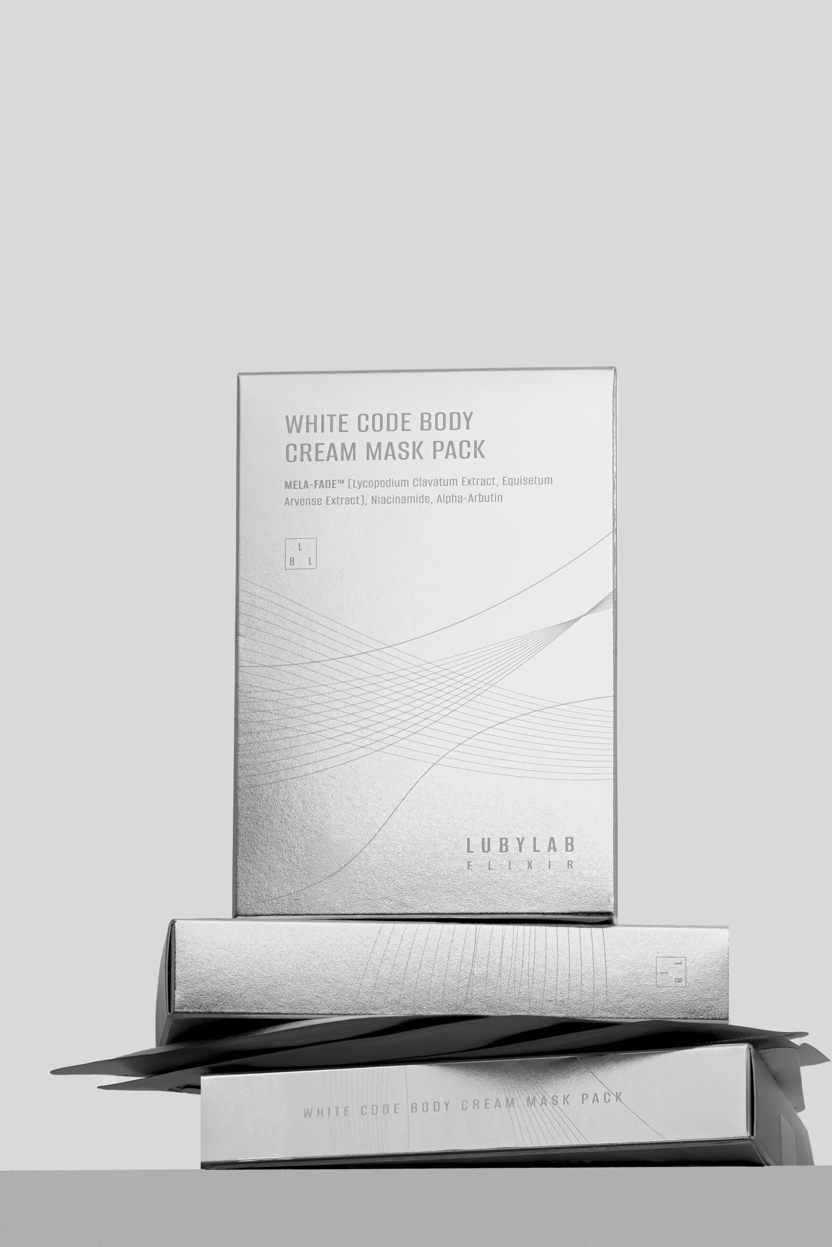 Освітлююча кремова маска для тіла - LUBYLAB White Code Body Cream Mask Pack 20 мл / 5 шт