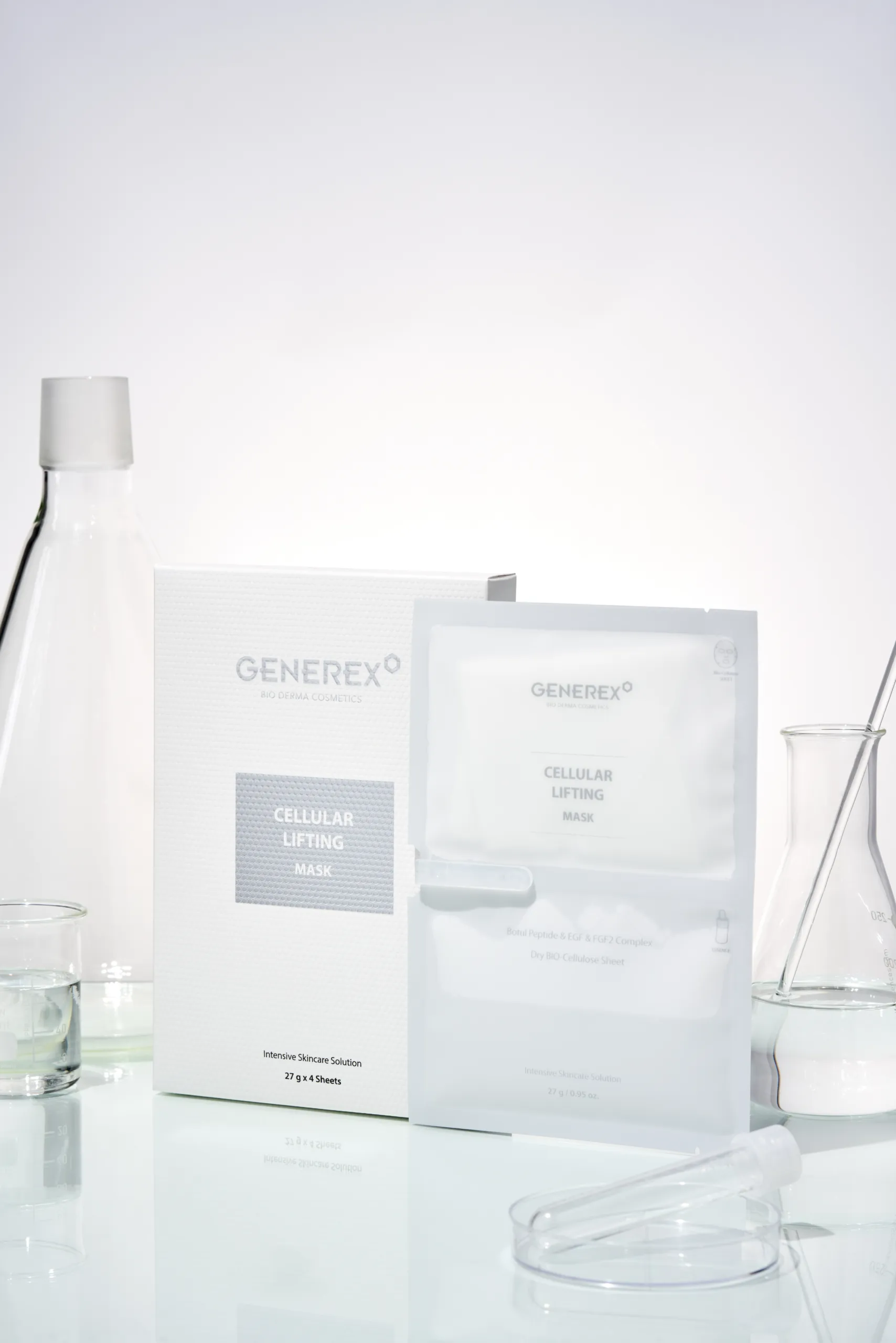 Антивікові пептидні маски для обличчя - GENEREX Cellular Lifting Mask 27г*4шт