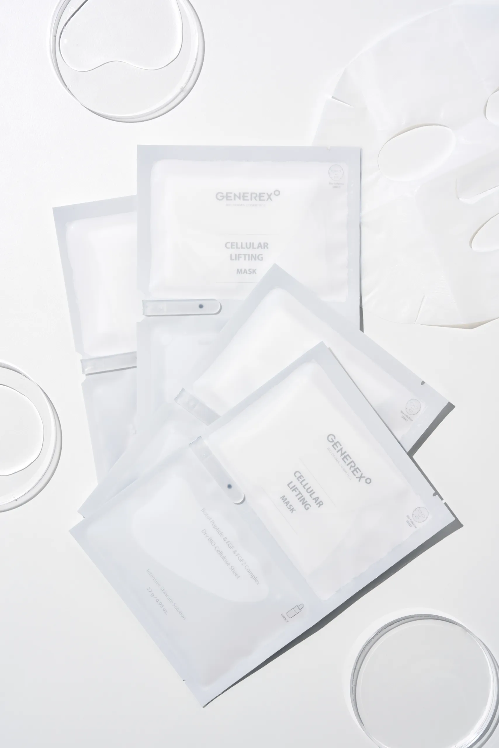 Антивікові пептидні маски для обличчя - GENEREX Cellular Lifting Mask 27г*1шт