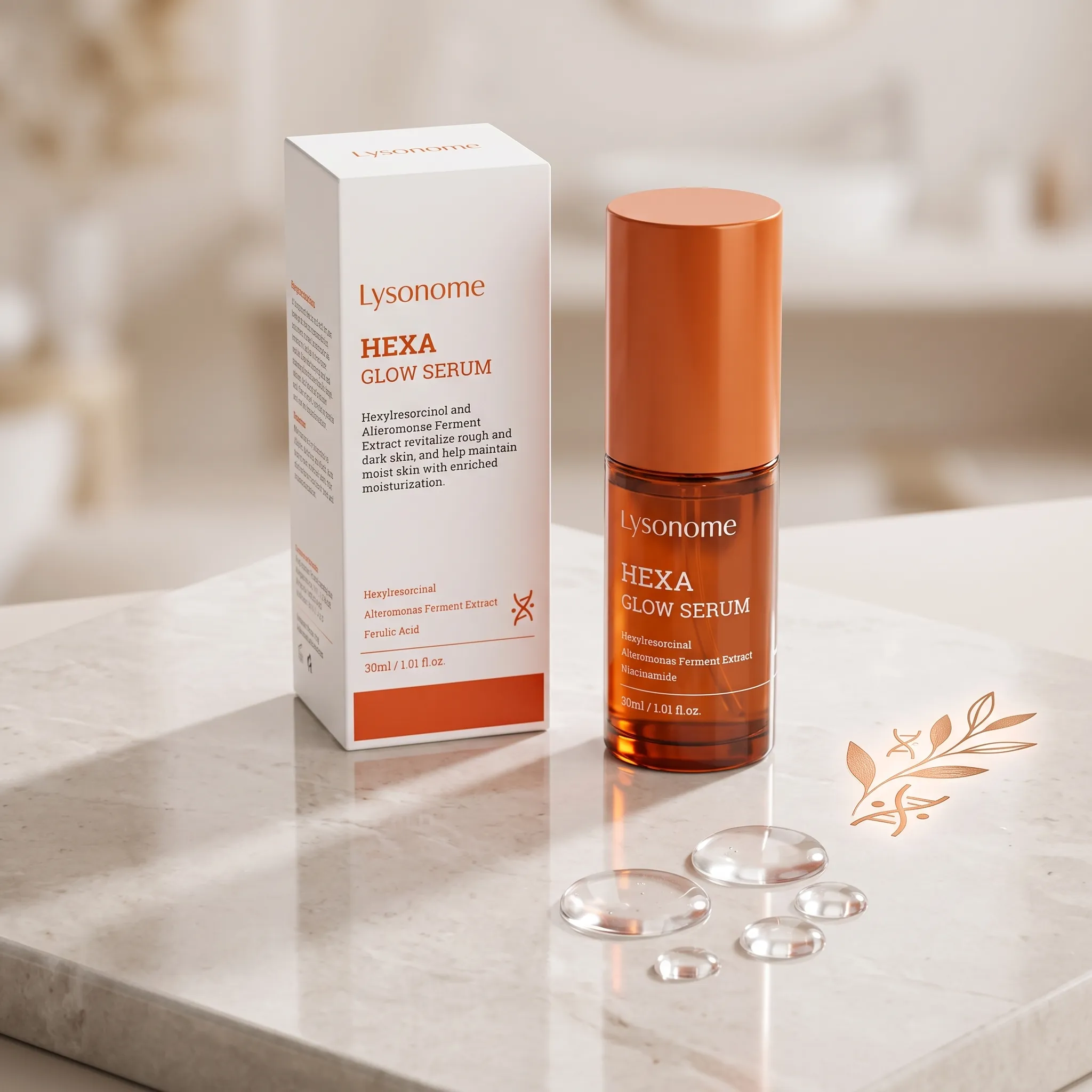 Антиоксидантна та зволожуюча сироватка Hexa Glow Serum, 30 ml