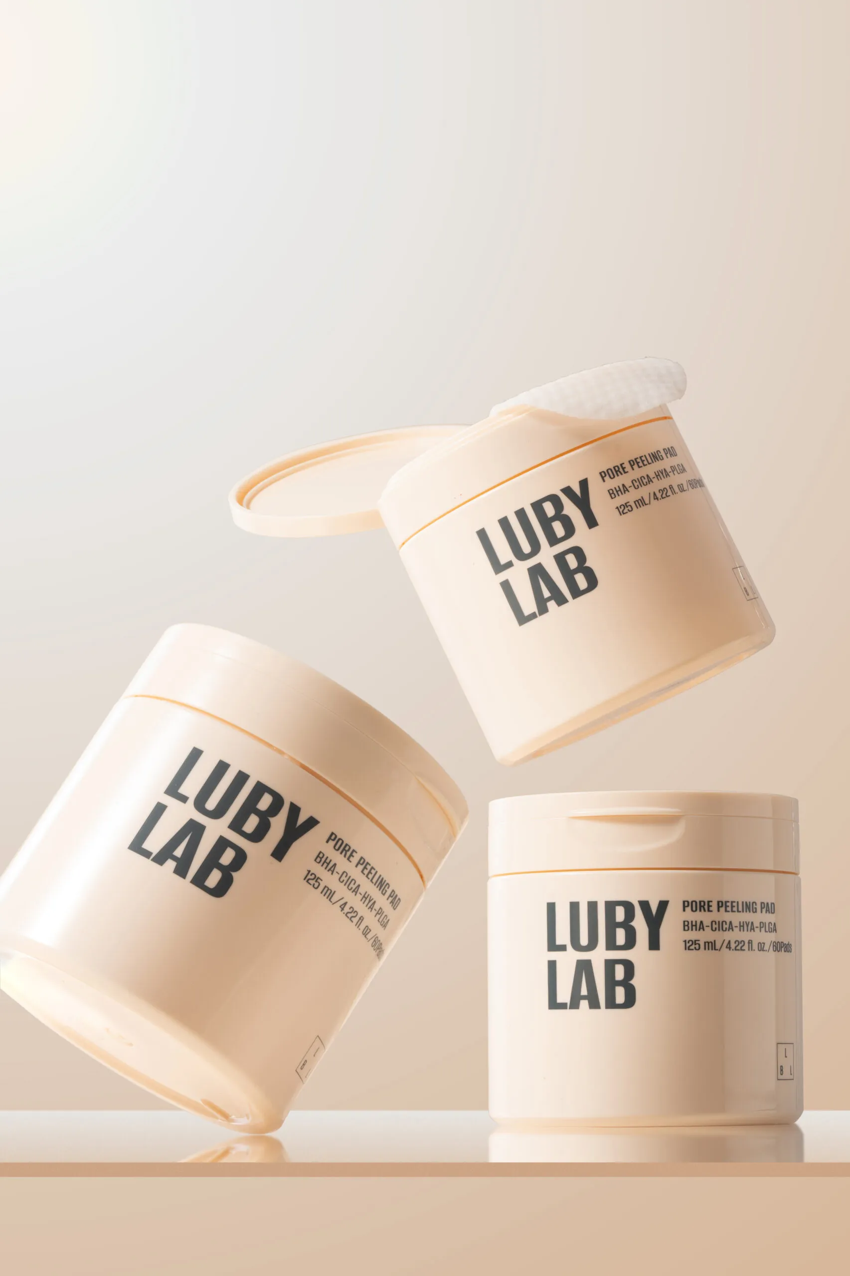 Пілінг-пад для очищення пор шкіри обличчя - LUBYLAB Pore Peeling Pad 120 мл / 60 шт