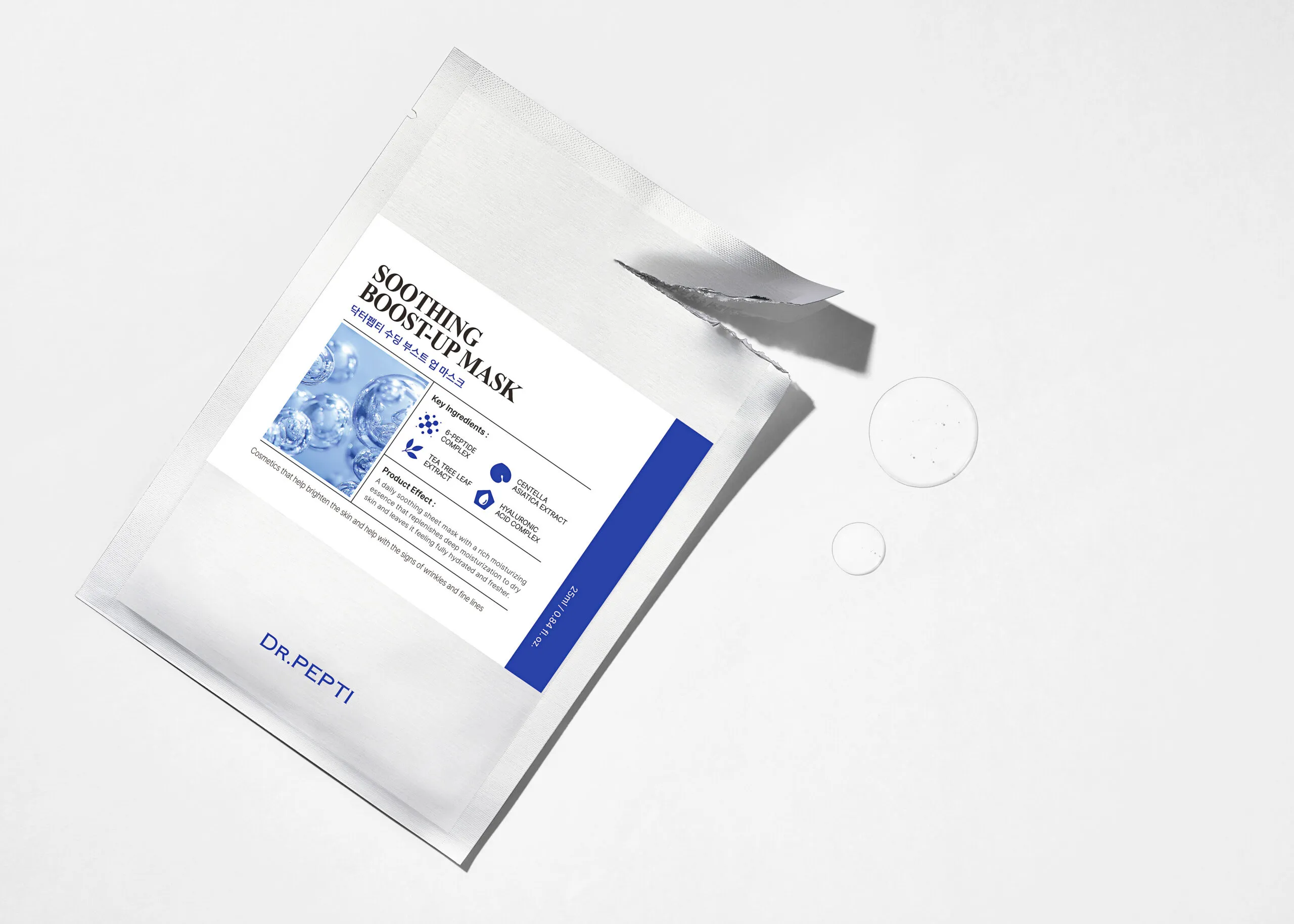 Тканинна маска для інтенсивного зволоження та комфорту шкіри - DR.PEPTI Soothing Boost Up Mask 25мл-5шт