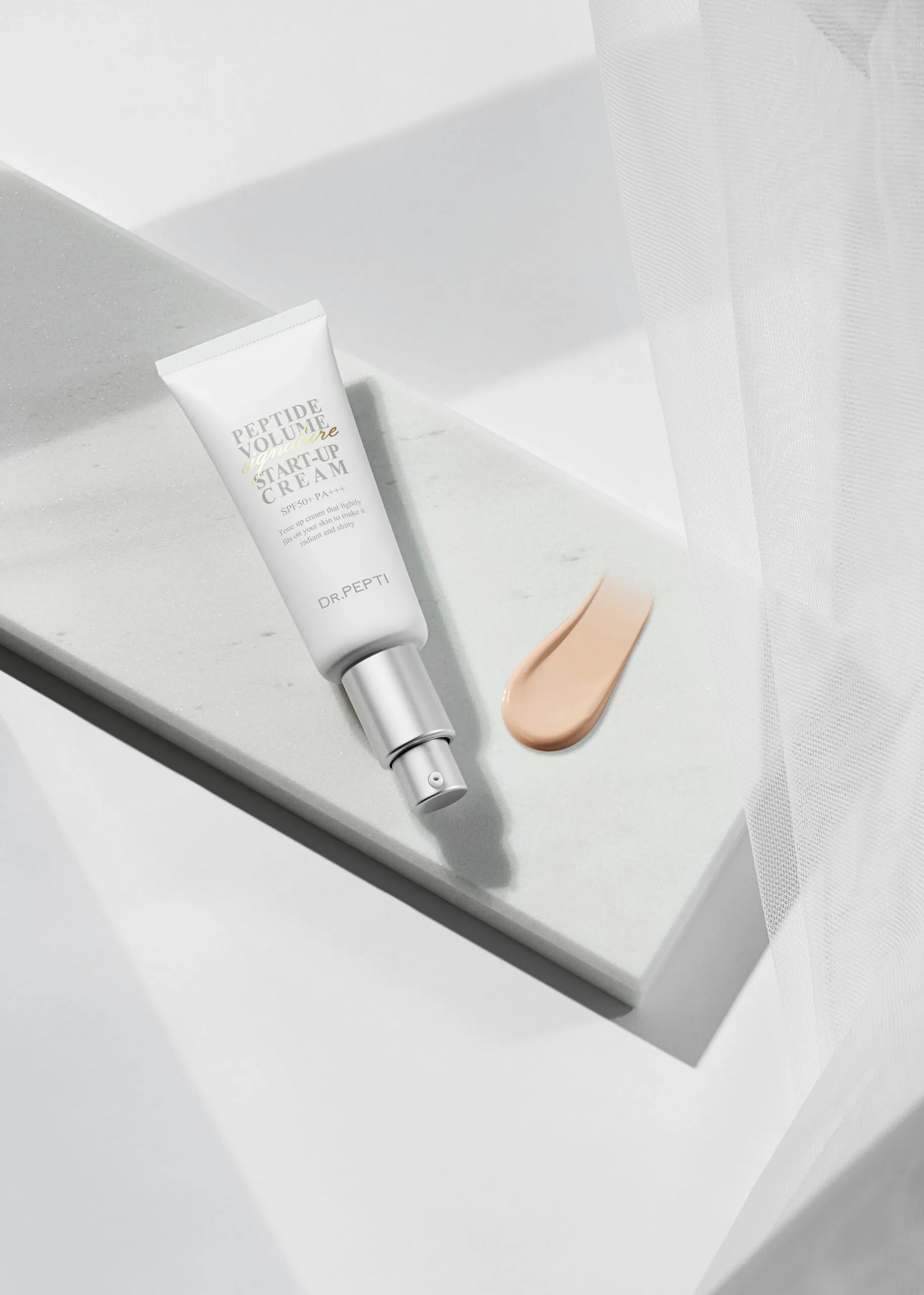 Пептидний сонцезахисний крем з доглядовою дією - DR.PEPTI Peptide Volume Signature Start-Up Cream SPF50+ PA+++ 35 мл
